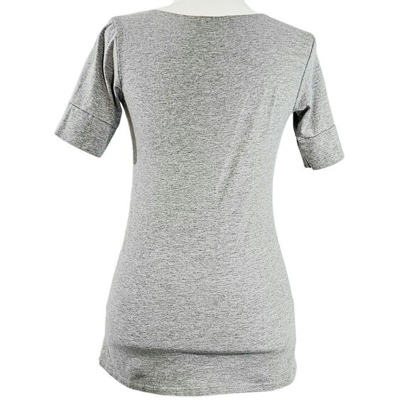 Fifth Parallel Threads Scoop Neck Short Sleeve T-Shirt Sz. S Grey - Picture 3 of 7